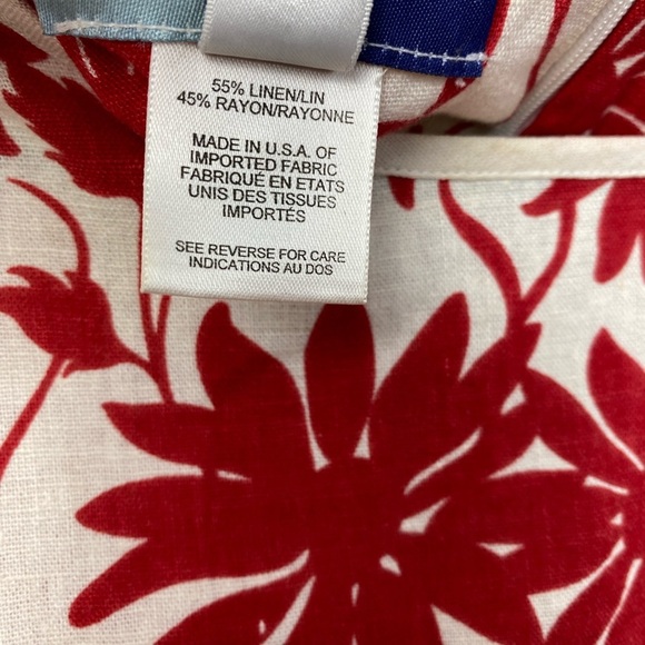 Vintage Linen Blend Vintage Bush Wacker Floral Midi Sleeveless Dress plus 16 - Picture 8 of 15